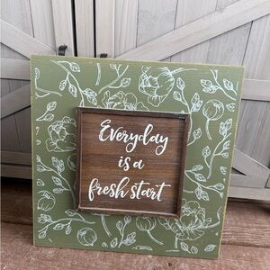 Hobby Lobby Green and Brown Floral Wall Art